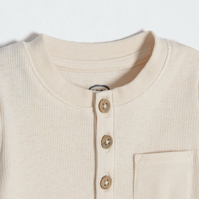 Боди с дълъг ръкав, цвят: Бежов