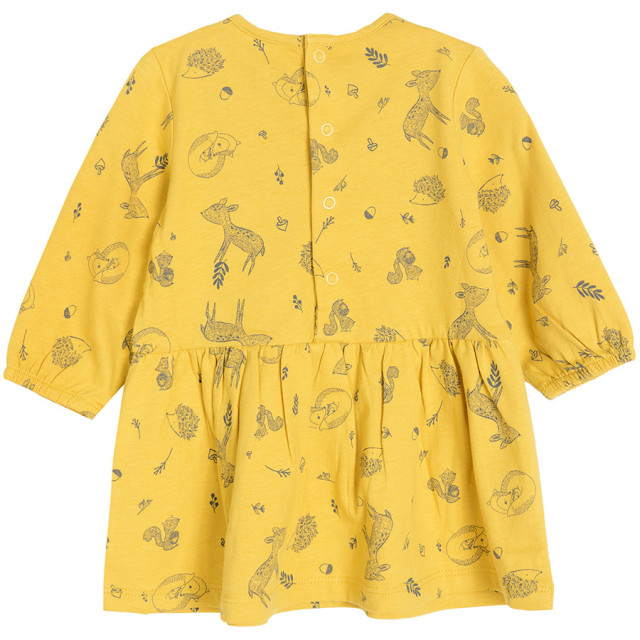 Рокля с дълъг ръкав, цвят: Жълт