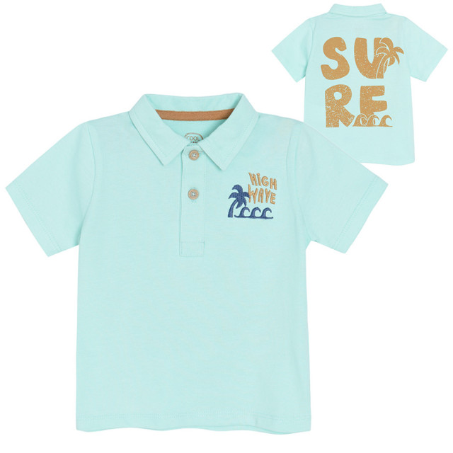 Тениска ПОЛО с къс ръкав, цвят: Тюркоазен