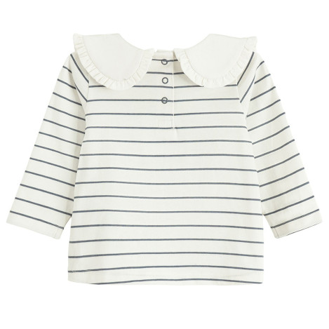 Блуза с дълъг ръкав, цвят: Бял