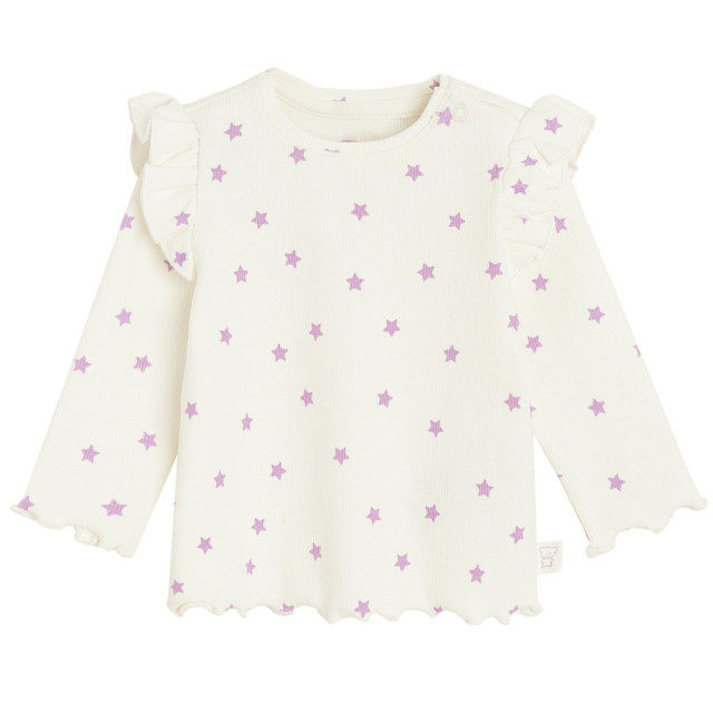 Блуза с дълъг ръкав, цвят: Кремав