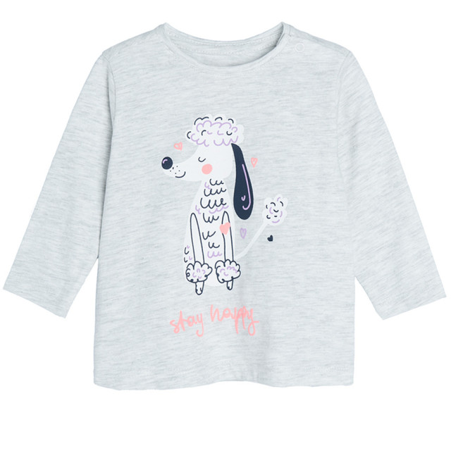 Тениска с дълъг ръкав, цвят: Сив меланж