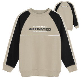 Блуза с дълъг ръкав, цвят: Бежов