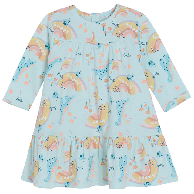 Рокля с дълъг ръкав, цвят: Ментов