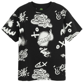 Тениска с къс ръкав, цвят: Черен