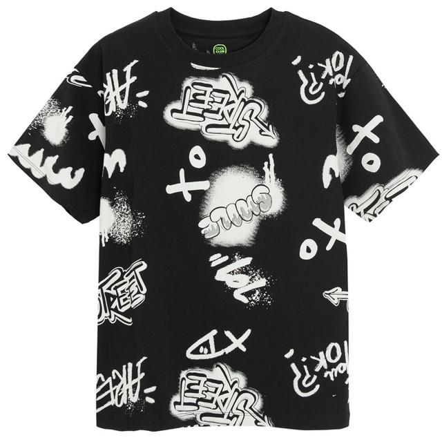 Тениска с къс ръкав, цвят: Черен