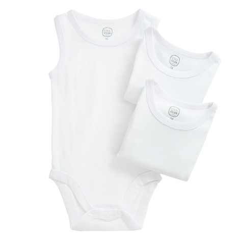 Бодита без ръкав 3бр., цвят: Бял
