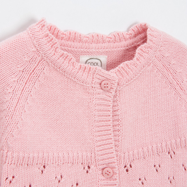 Жилетка, цвят: Светло розов