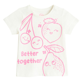 Тениска с къс ръкав, цвят: Бял