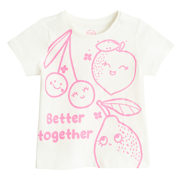 Тениска с къс ръкав, цвят: Бял