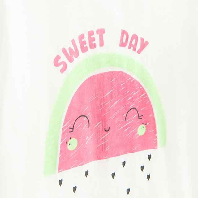 Тениска с къс ръкав, цвят: Бял