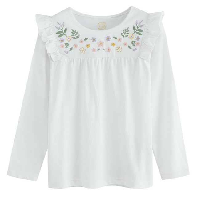 Блуза с дълъг ръкав, цвят: Кремав