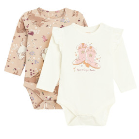 Боди с дълъг ръкав 2бр., цвят: Микс