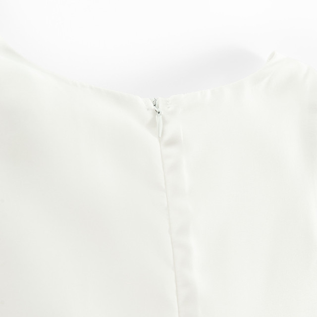 Рокля без ръкав, цвят: Бял