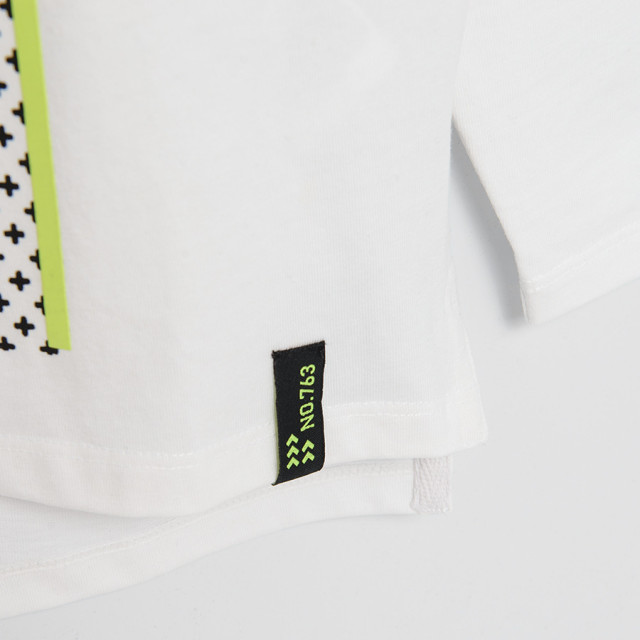 Тениска с дълъг ръкав, цвят: Бял