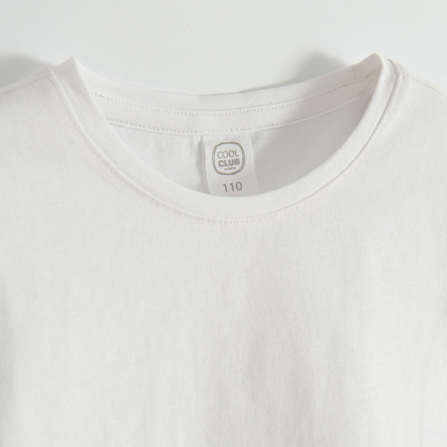 Блуза с къс ръкав, цвят: Бял