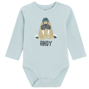 Боди с дълъг ръкав, цвят: Син