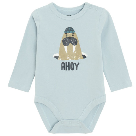 Боди с дълъг ръкав, цвят: Син