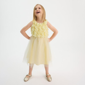 Рокля без ръкав, цвят: Жълт
