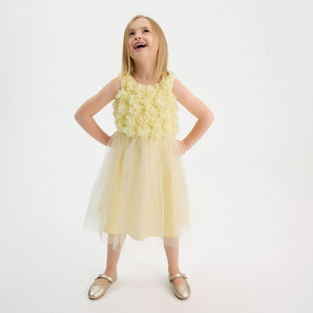 Рокля без ръкав, цвят: Жълт