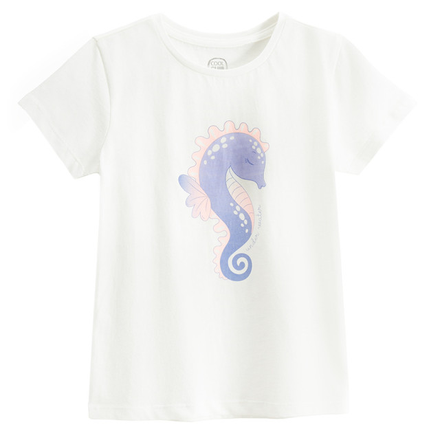 Тениска с къс ръкав, цвят: Бял