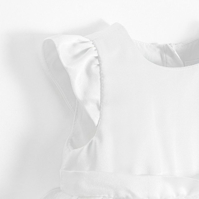 Рокля с къс ръкав, цвят: Бял