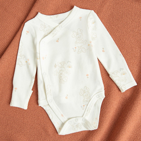 Боди с дълъг ръкав 2бр. MINNIE MOUSE, цвят: Бял