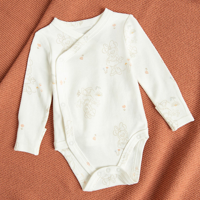 Боди с дълъг ръкав 2бр. MINNIE MOUSE, цвят: Бял