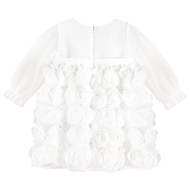 Рокля с дълъг ръкав, цвят: Бял