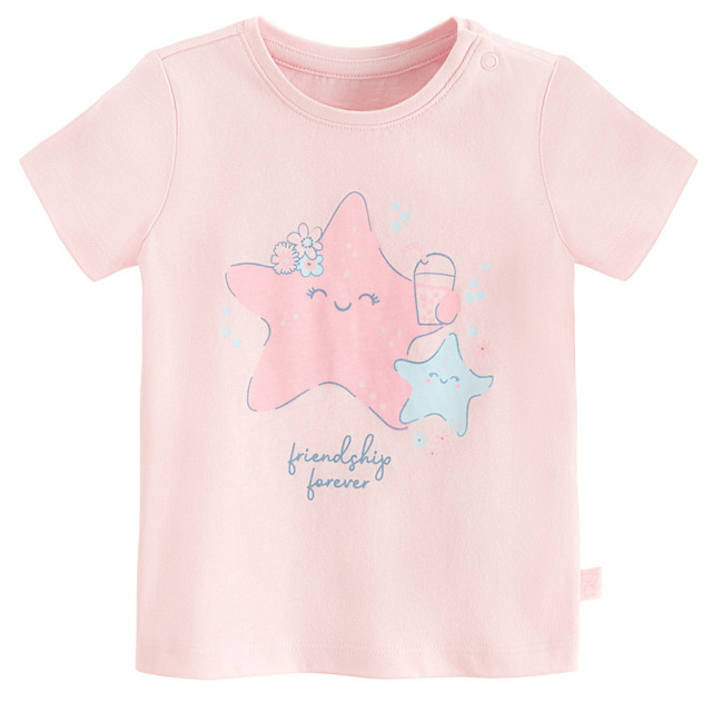 Тениска с къс ръкав, цвят: Розов