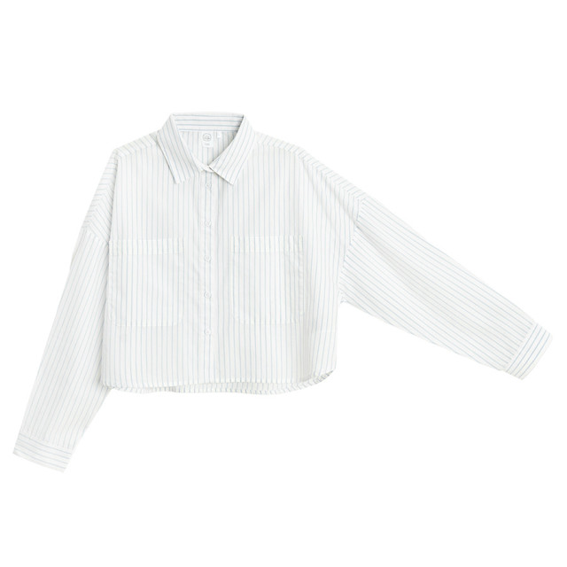 Риза с дълъг ръкав, цвят: Бял