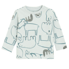 Тениска с дълъг ръкав, цвят: Сив