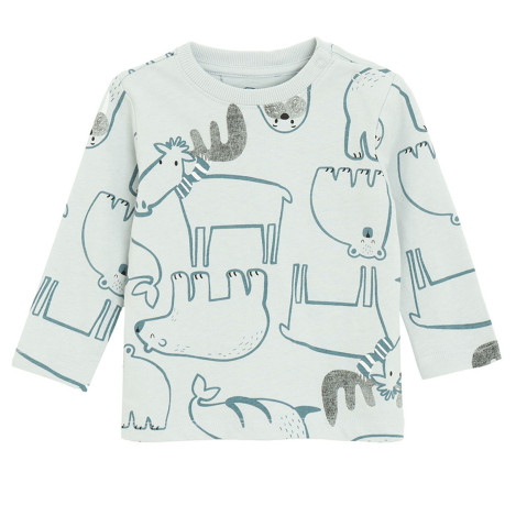 Тениска с дълъг ръкав, цвят: Сив