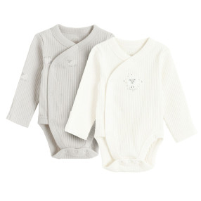 Боди с дълъг ръкав 2бр., цвят: Микс