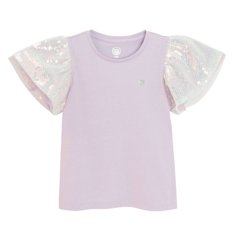 Блуза с къс ръкав, цвят: Виолетов