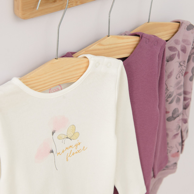 Боди с дълъг ръкав 3бр., цвят: Микс