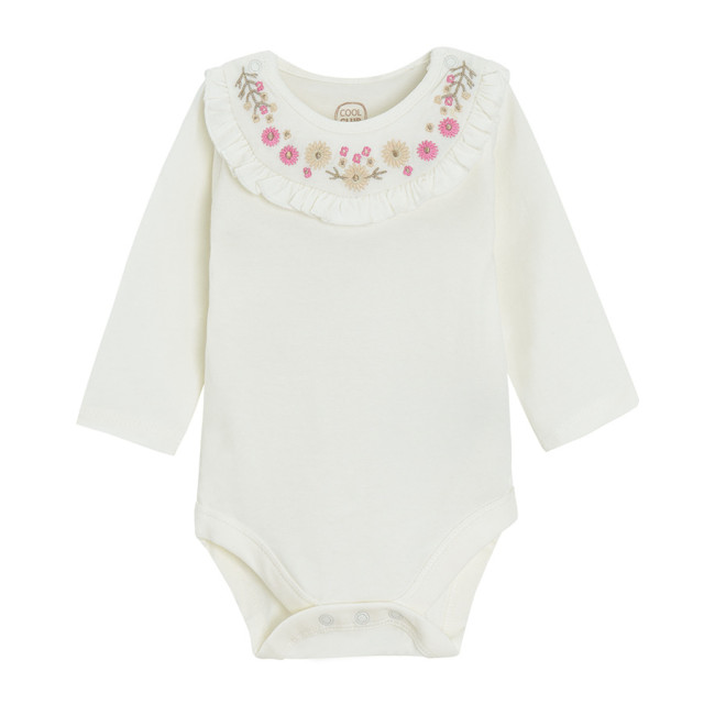 Боди с дълъг ръкав, цвят: Кремав