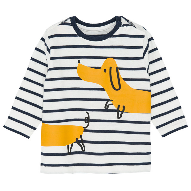 Тениска с дълъг ръкав, цвят: Кремав