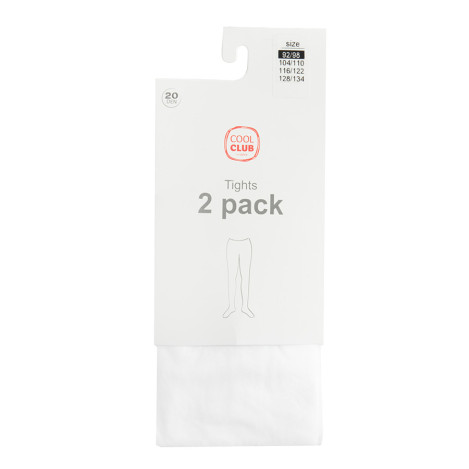 Чорапогащи 2бр., цвят: Бял