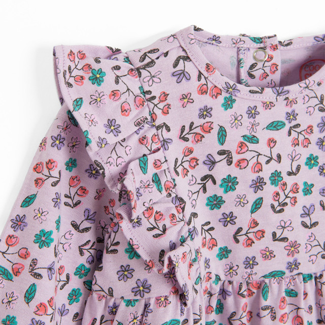 Рокля с дълъг ръкав, цвят: Лилав