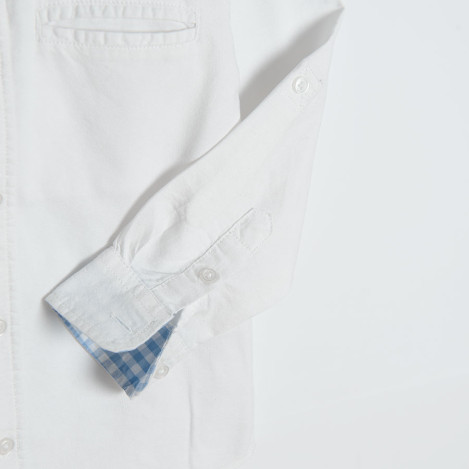 Риза с дълъг ръкав, цвят: Бял