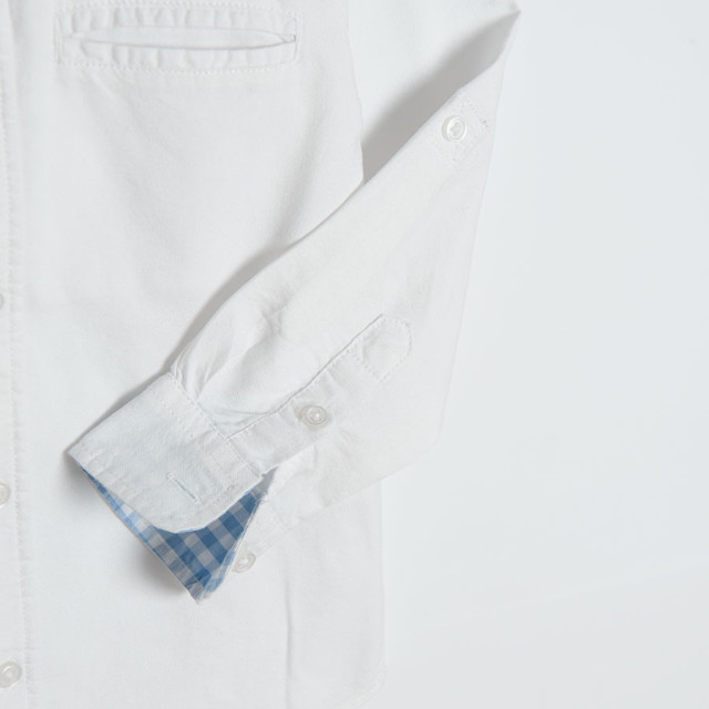 Риза с дълъг ръкав, цвят: Бял