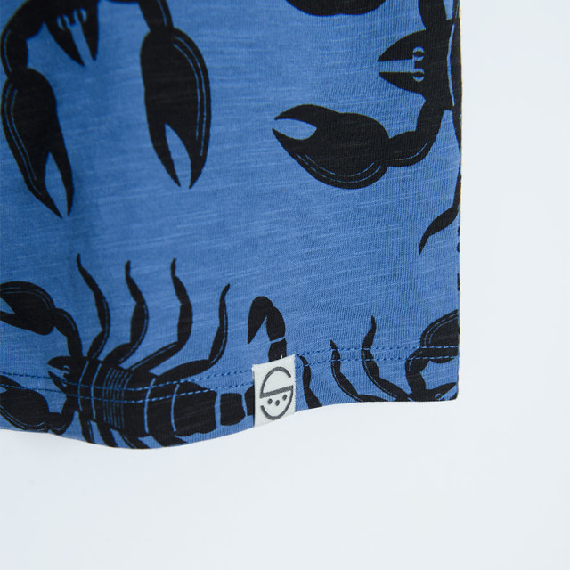 Тениска с къс ръкав, цвят: Син