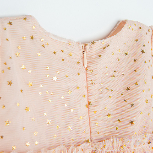 Рокля с дълъг ръкав, цвят: Светло розов