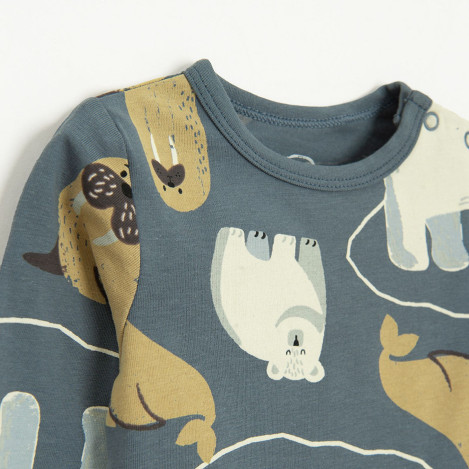 Боди с дълъг ръкав, цвят: Син