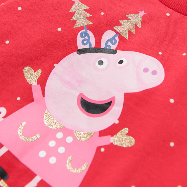 Блуза с дълъг ръкав PEPPA PIG, цвят: Червен