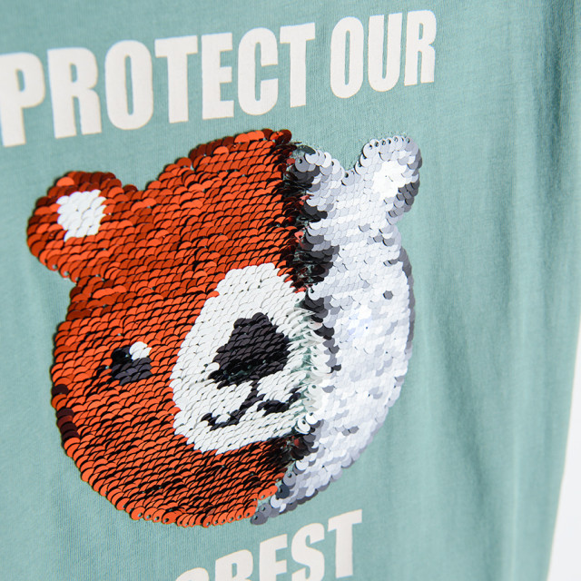 Тениска с къс ръкав, цвят: Ментов