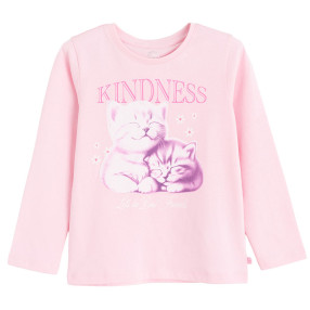 Тениска с дълъг ръкав, цвят: Розов