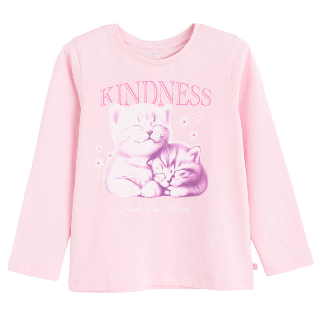 Тениска с дълъг ръкав, цвят: Розов