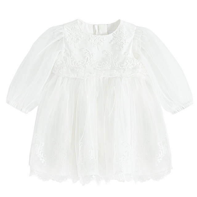 Рокля с дълъг ръкав, цвят: Бял